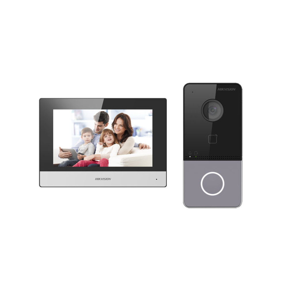 Kit portier vidéo connecté Wi-Fi full HD avec écran d'intérieur tactile pour maison et entreprise